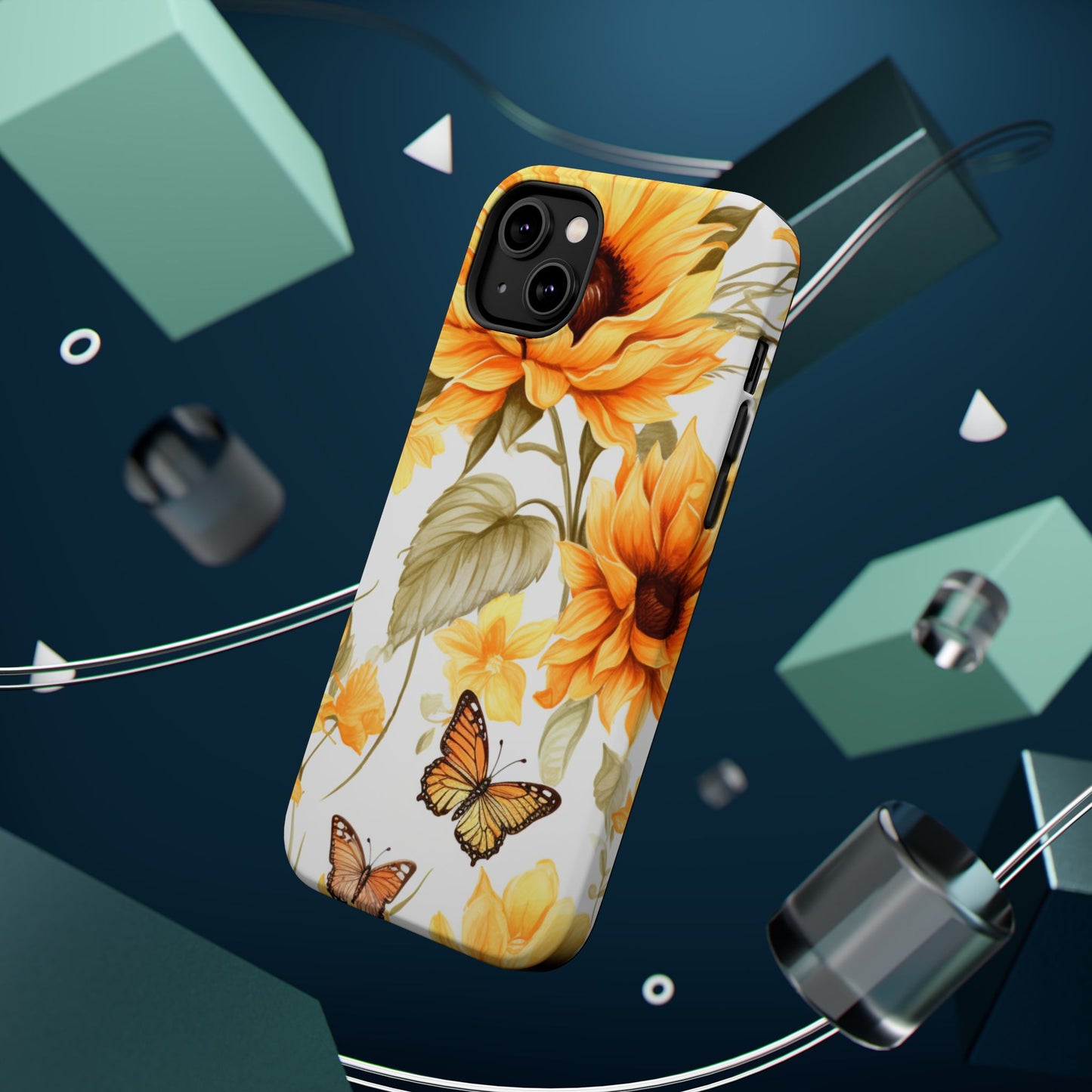Sunflower & Butterfly Bliss - MagSafe iPhone Series Case