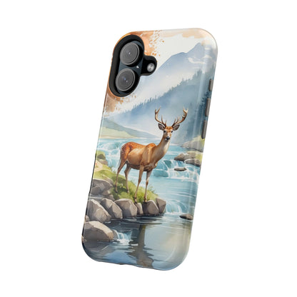 MagSafe-Compatible iPhone Case – Serene Valley Stag