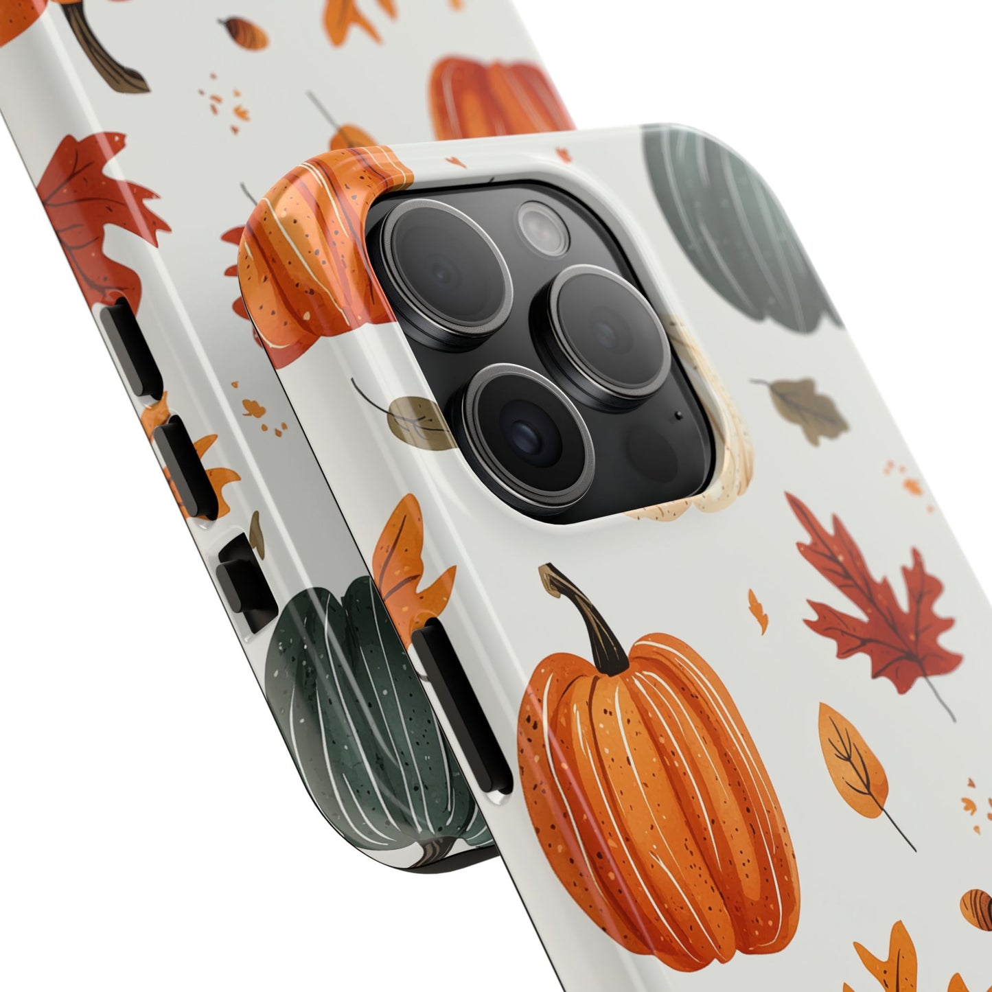 Autumn Pumpkin iPhone Case – Fall Leaves and Harvest Design