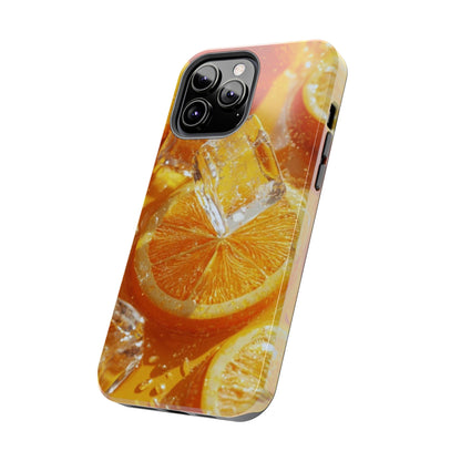 Citrus Orange Splash iPhone Case – Dual-Layer Tough Protection, Vibrant Summer Design