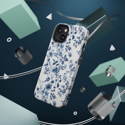 Enchanted Garden Blue Toile iPhone Case