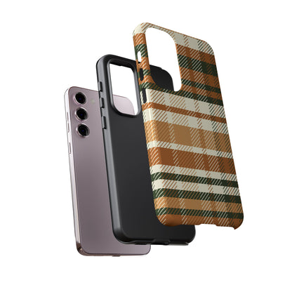 Samsung Galaxy Case - Pumpkin Spice Plaid Design