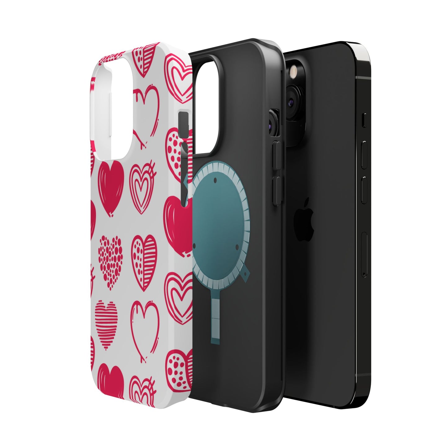 Funky Pink Hearts – MagSafe iPhone Case