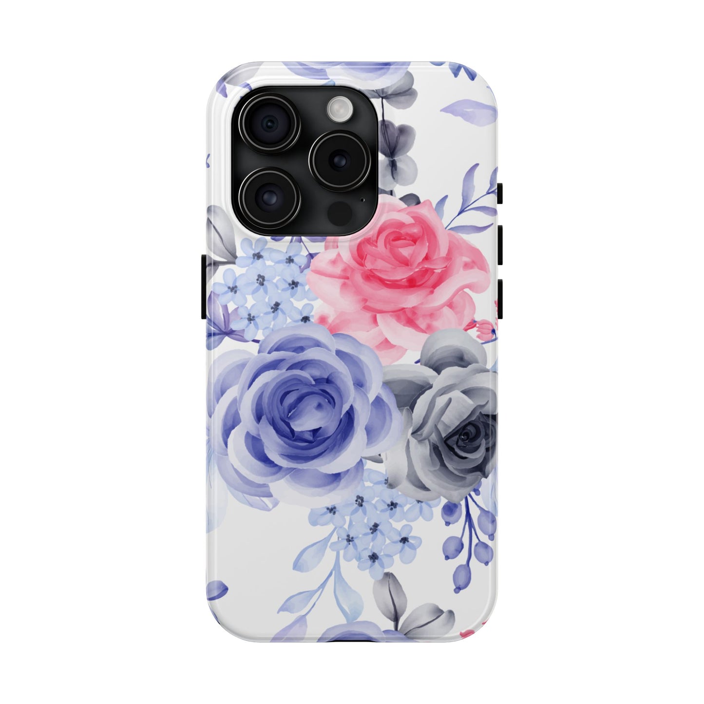 Elegant Blue Floral Watercolor Design – iPhone Case