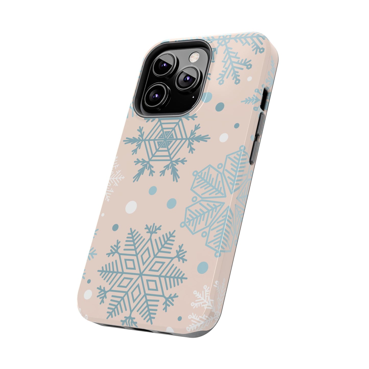 Winter Snowflakes iPhone Case – Shockproof, Smooth Matte Finish, Dual-Layer Protection