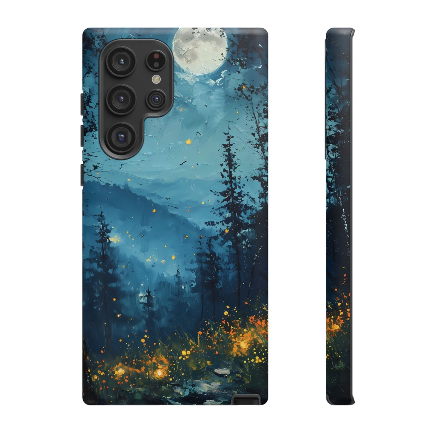 Moonlit Enchanted Forest Glow – Artistic Night Landscape Design - BOGO Cases