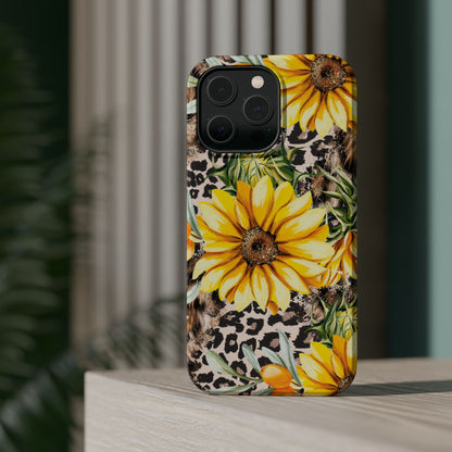 Leopard Sunflower Chic - MagSafe  iPhone Series Case