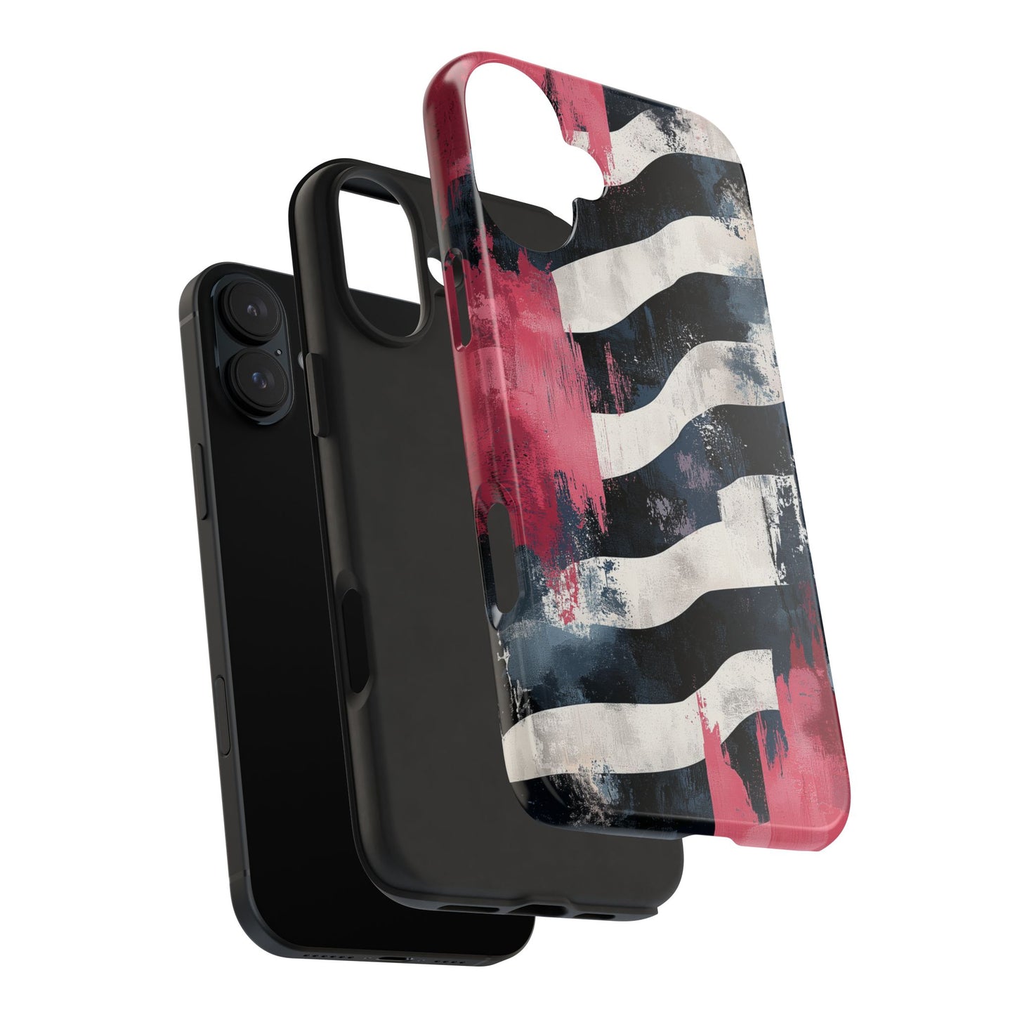 Blood Zebra iPhone Case – Bold Red & Black Pattern