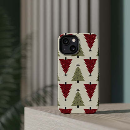 Retro Christmas Trees Pattern - MagSafe iPhone Series Case