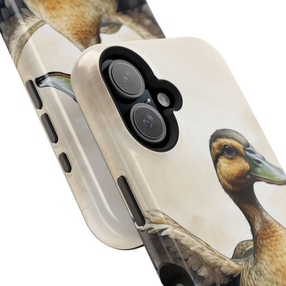 Graceful Duck in Watercolor Scene - MagSafe iPhone Case