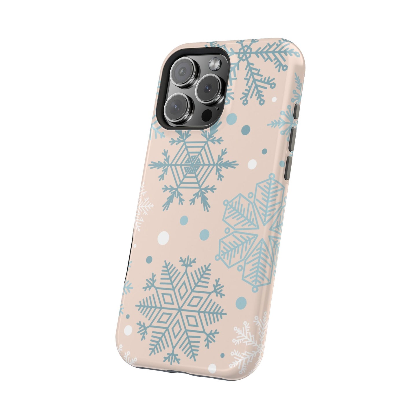 Winter Snowflakes MagSafe iPhone Case – Shockproof, Smooth Matte Finish, Dual-Layer Protection