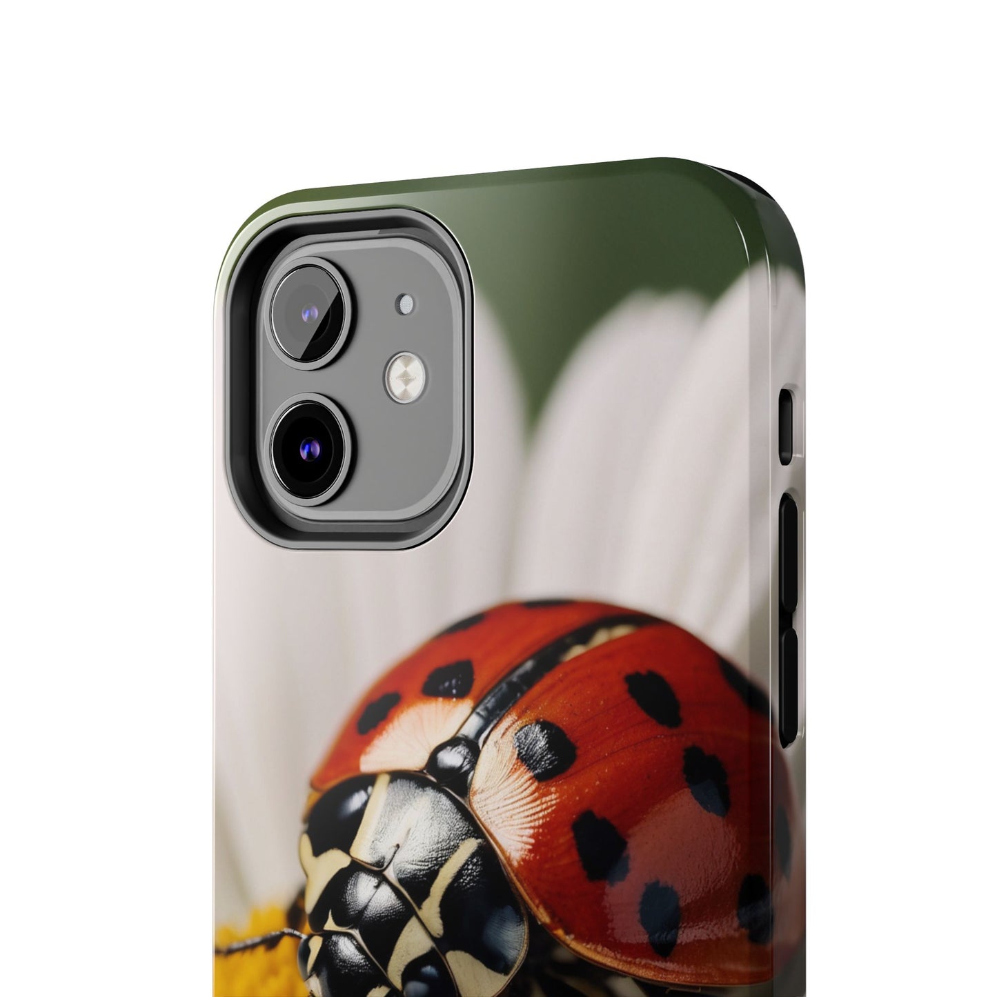 iPhone Case: Ladybug on White Daisy