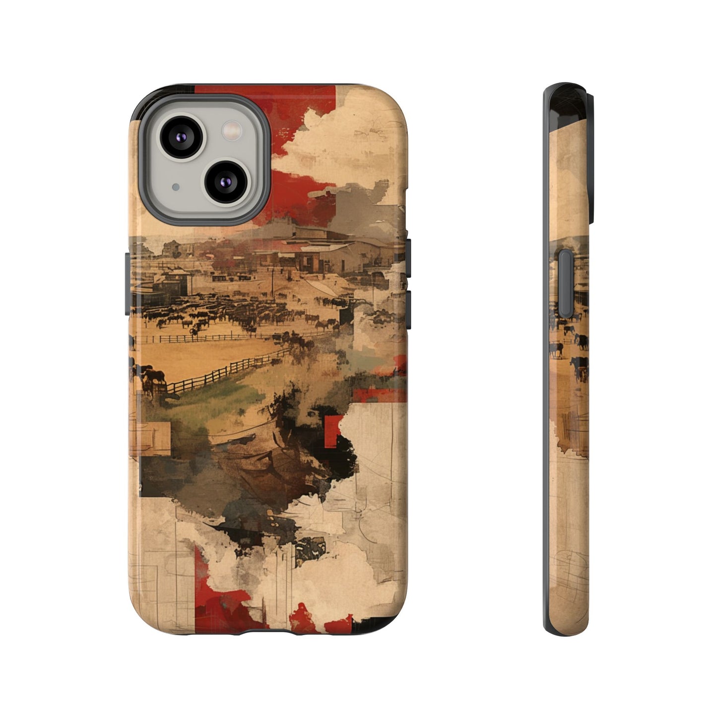 Vintage Abstract iPhone Case - Rustic Art Protective Cover