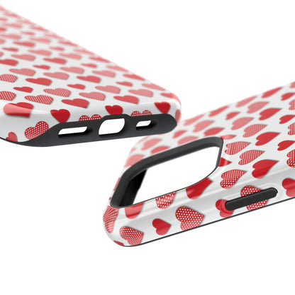 Red & Polka Dot Hearts MagSafe Case