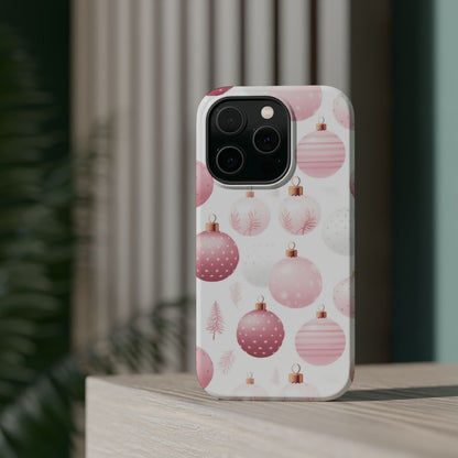 MagSafe iPhone Case: Merry in Pink – Christmas Balls