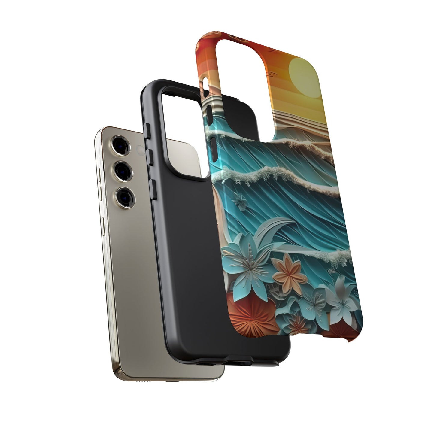 Tropical Sunset Paper Art Ocean – Samsung Galaxy Series Case