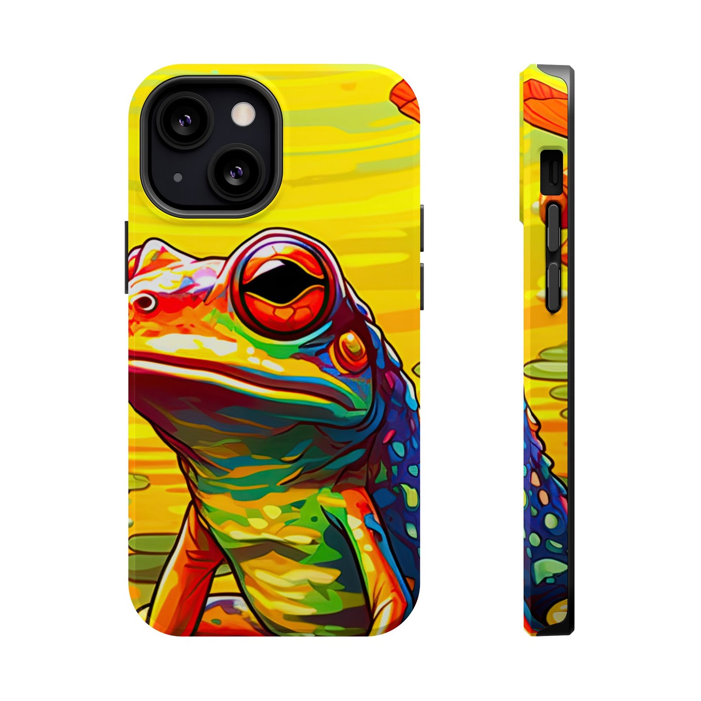 Vibrant Rainbow Frog Design – MagSafe iPhone Case