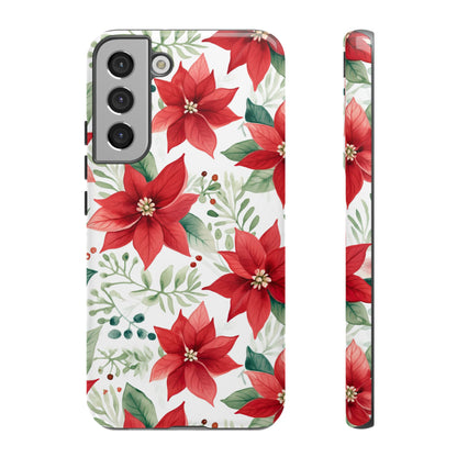 Festive Poinsettia Holiday Pattern – Samsung Galaxy Series Case