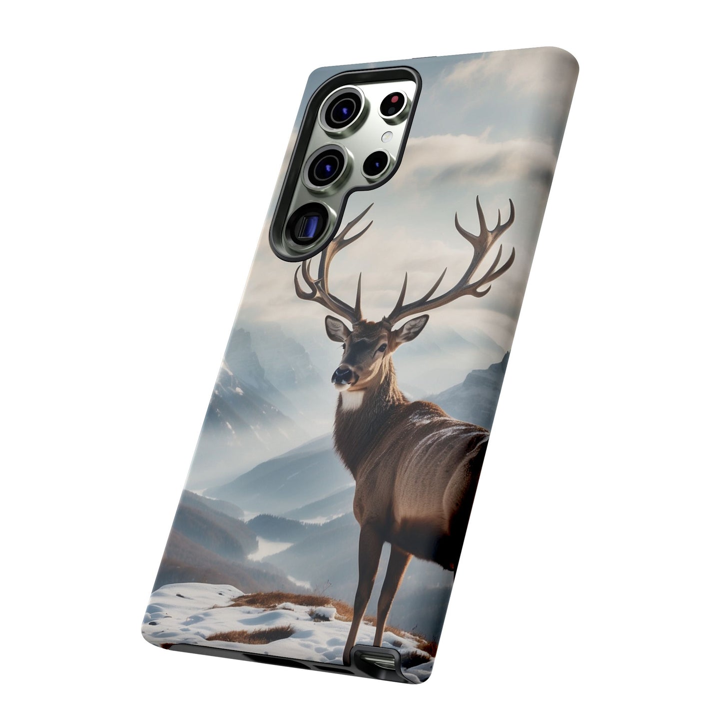 Alpine Majesty: Stag in Snow – Samsung Galaxy Case