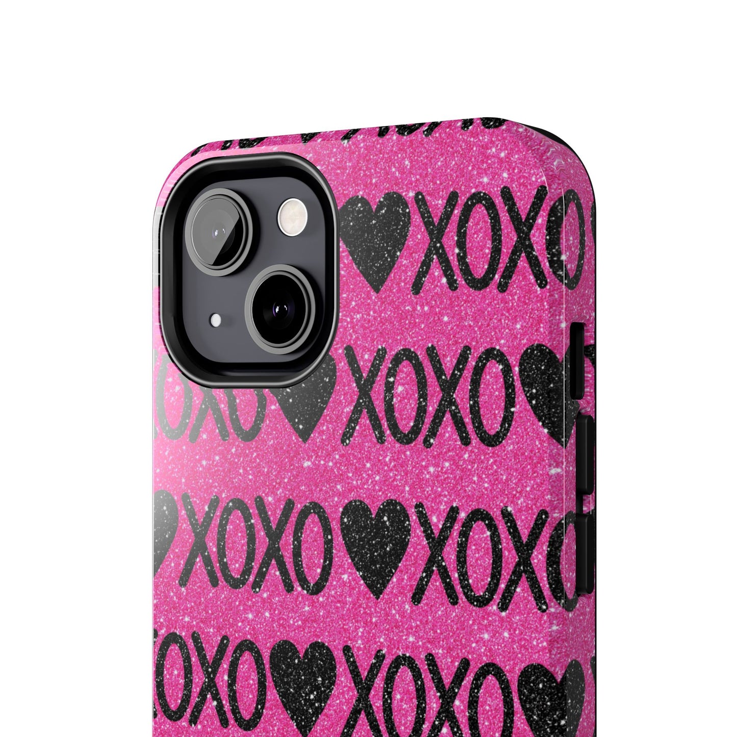 XOXO Glitter Hearts iPhone Case