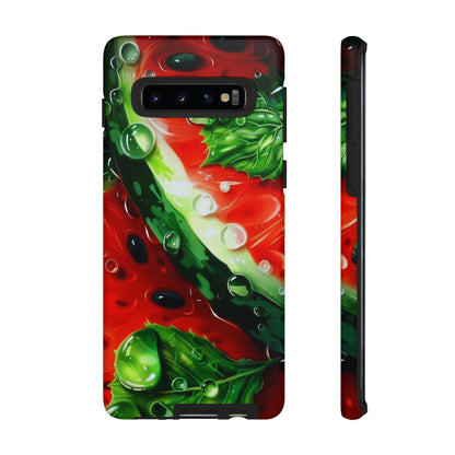 Juicy Watermelon & Mint Samsung Galaxy Case – Tough Dual-Layer, Vibrant Summer Design