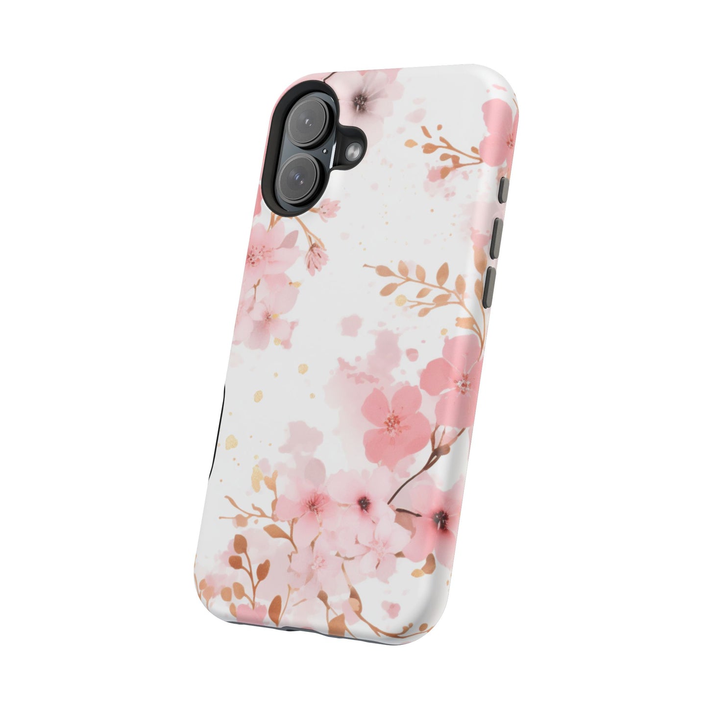 Soft Pink Cherry Blossom MagSafe Case – Floral Elegance with Wireless Charging