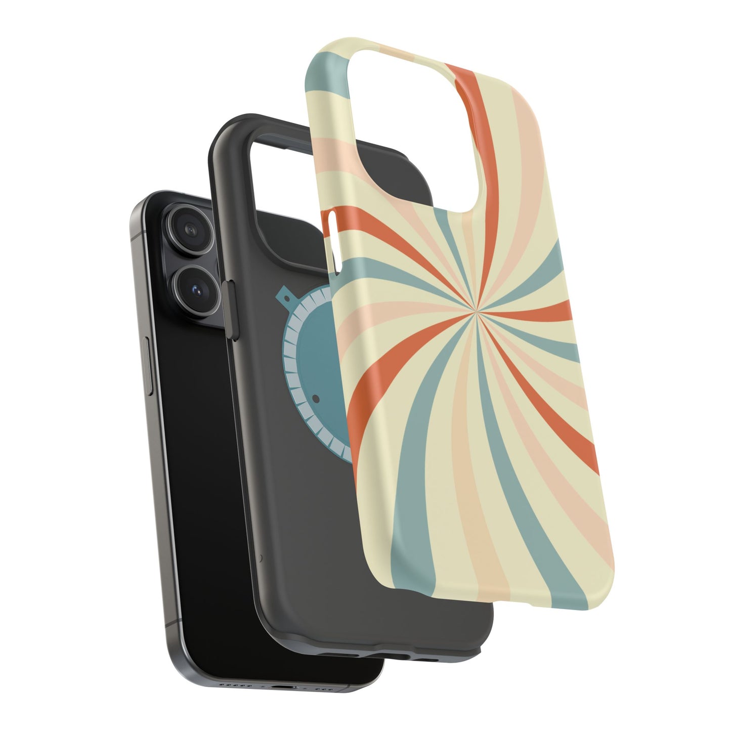 Retro Swirl MagSafe iPhone Case – Durable, Vintage-Inspired Design with Dual-Layer Protection