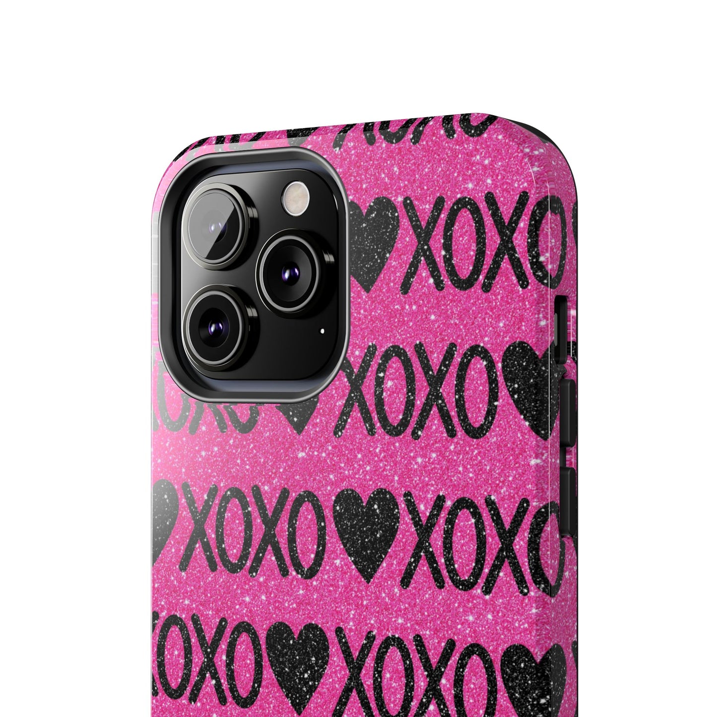 XOXO Glitter Hearts iPhone Case