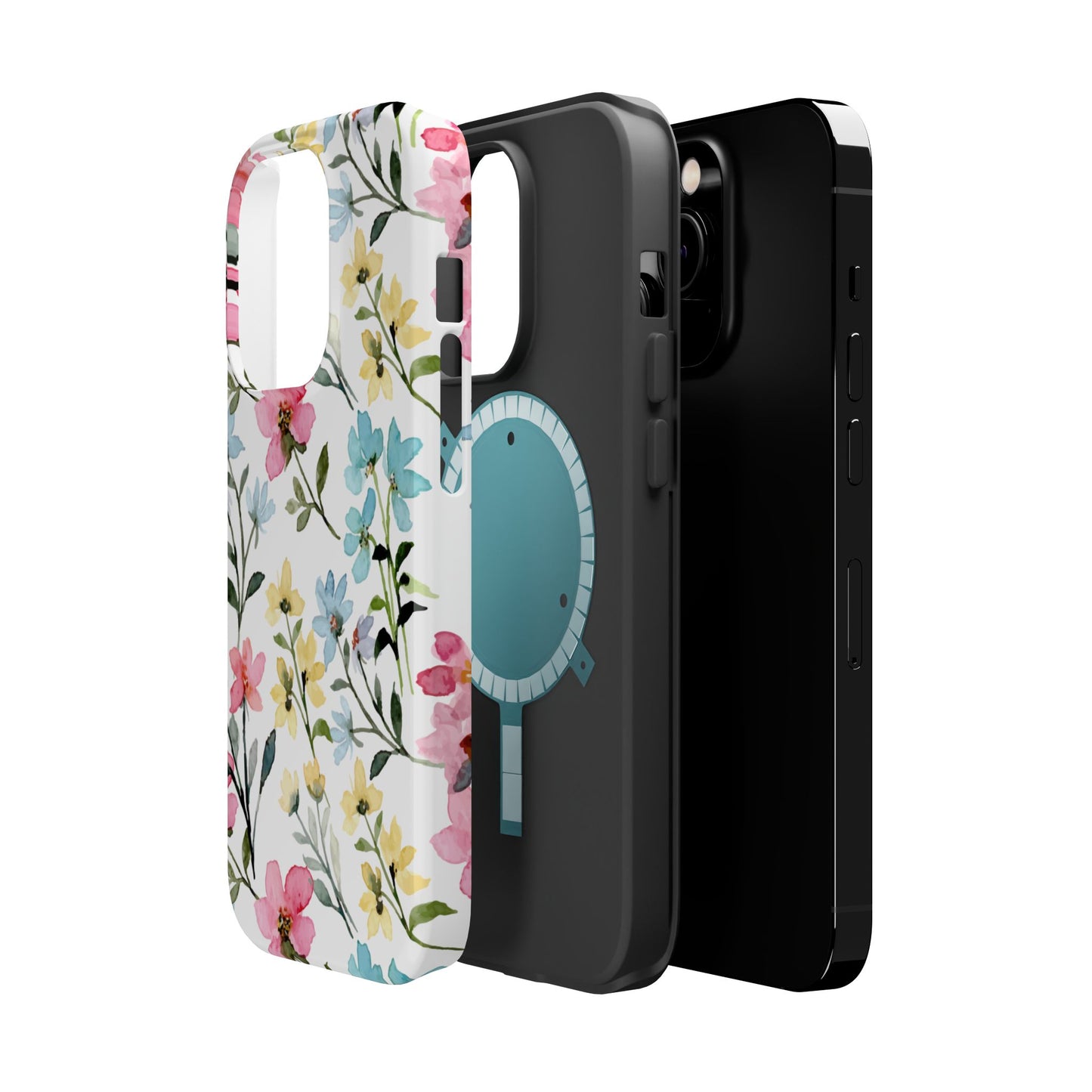 Watercolor Floral Bliss – MagSafe Case with Pastel Flower Design