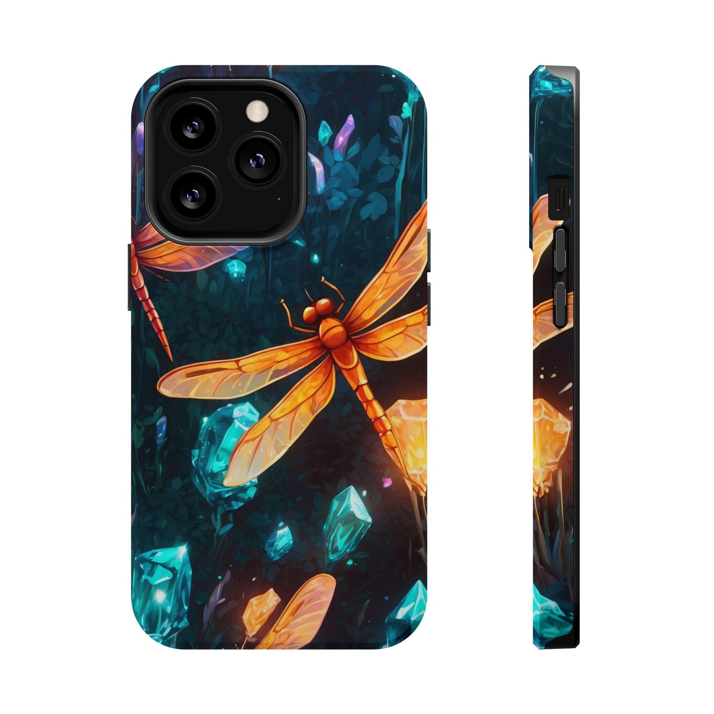 Mystical Dragonflies & Crystals – MagSafe iPhone Series Case