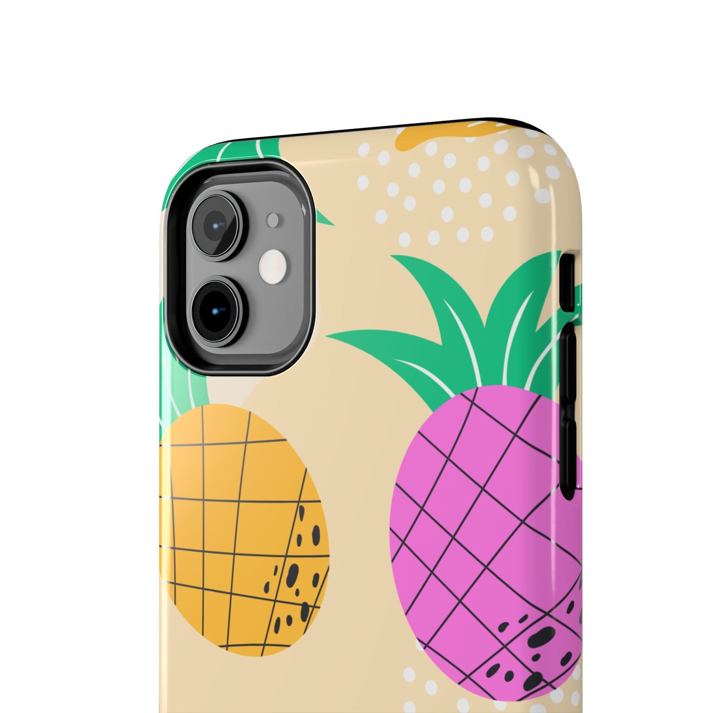 Tropical Pop iPhone Case – Fun Pineapple & Lemon Design with Vibrant Summery Colors