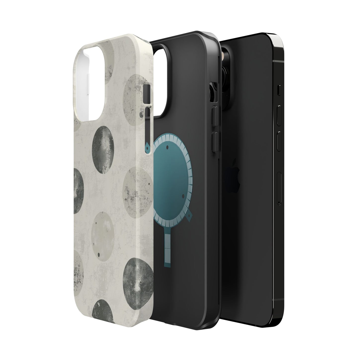 Vintage Polka Dot MagSafe iPhone Case - Neutral Retro Protective Cover