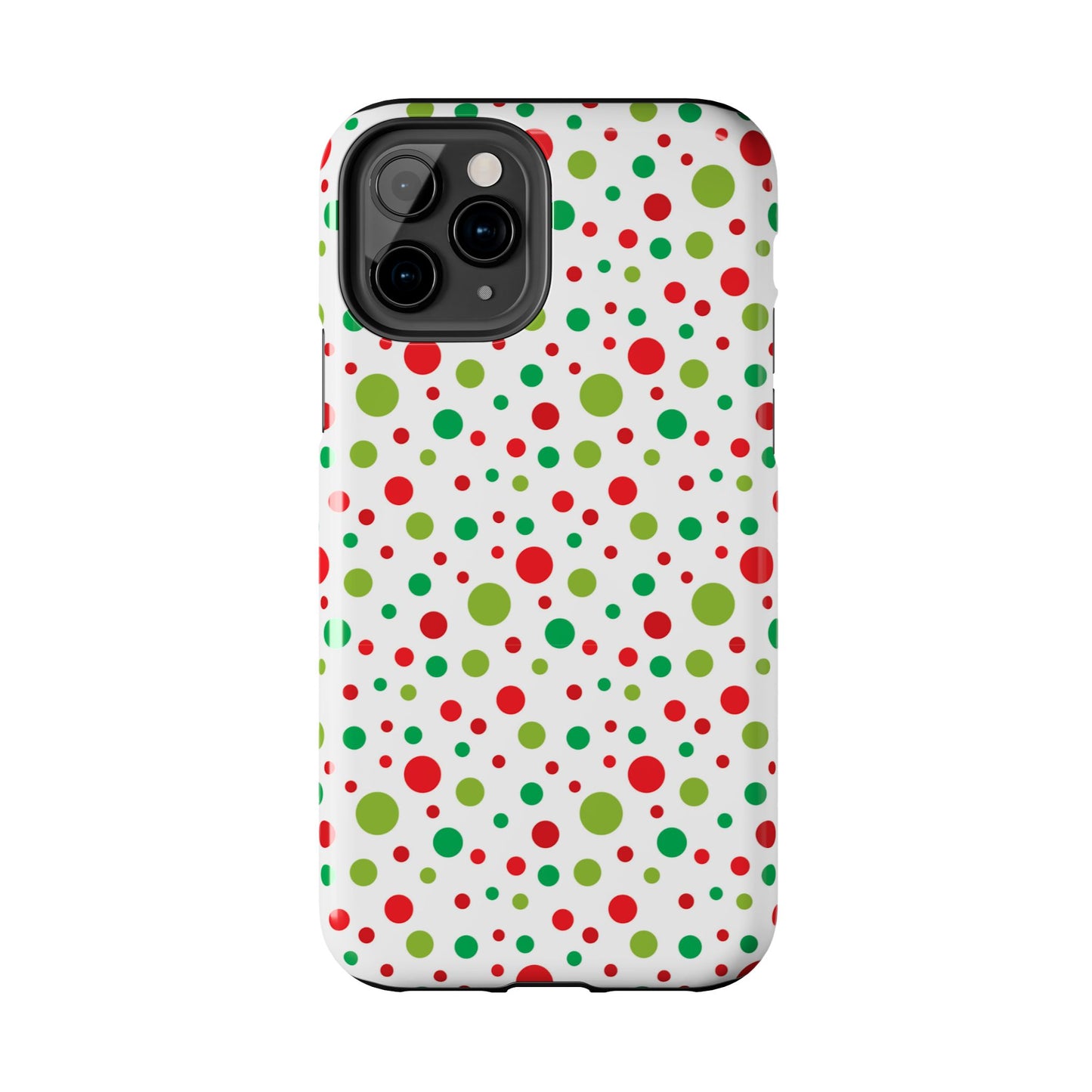 Red & Green Christmas Polka Dots – iPhone Case