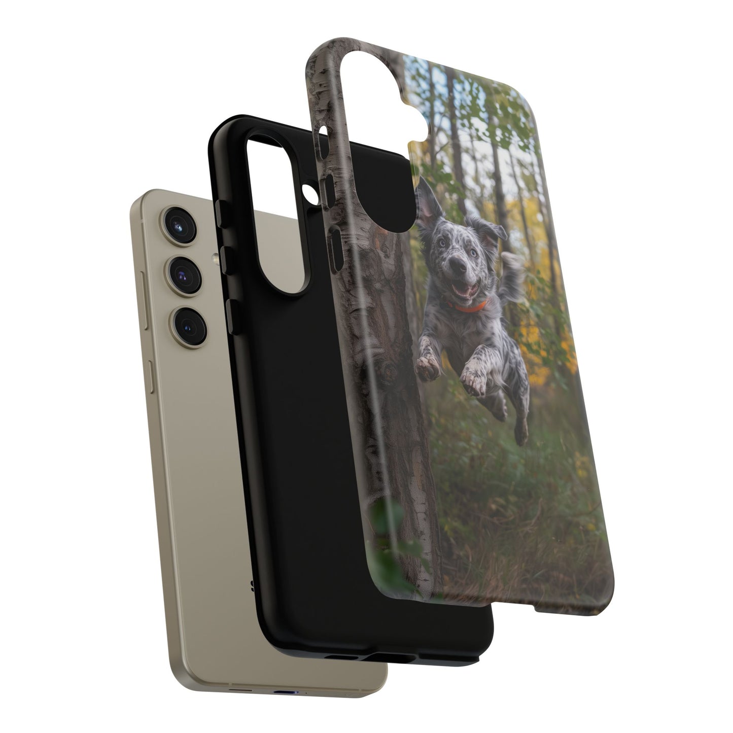 Happy Forest Dog Samsung Galaxy Case – Nature-Inspired Protective Cover