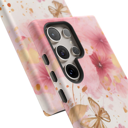 Blush Pink Floral Butterfly - Samsung Galaxy Case