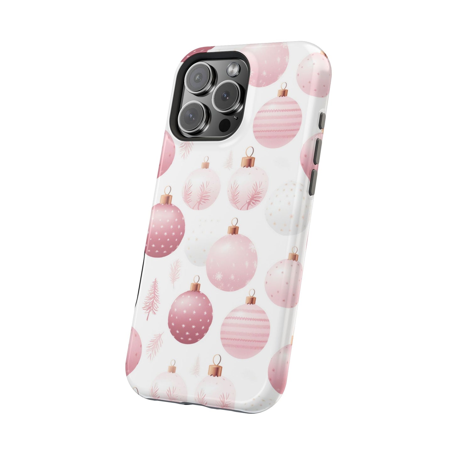 MagSafe iPhone Case: Merry in Pink – Christmas Balls