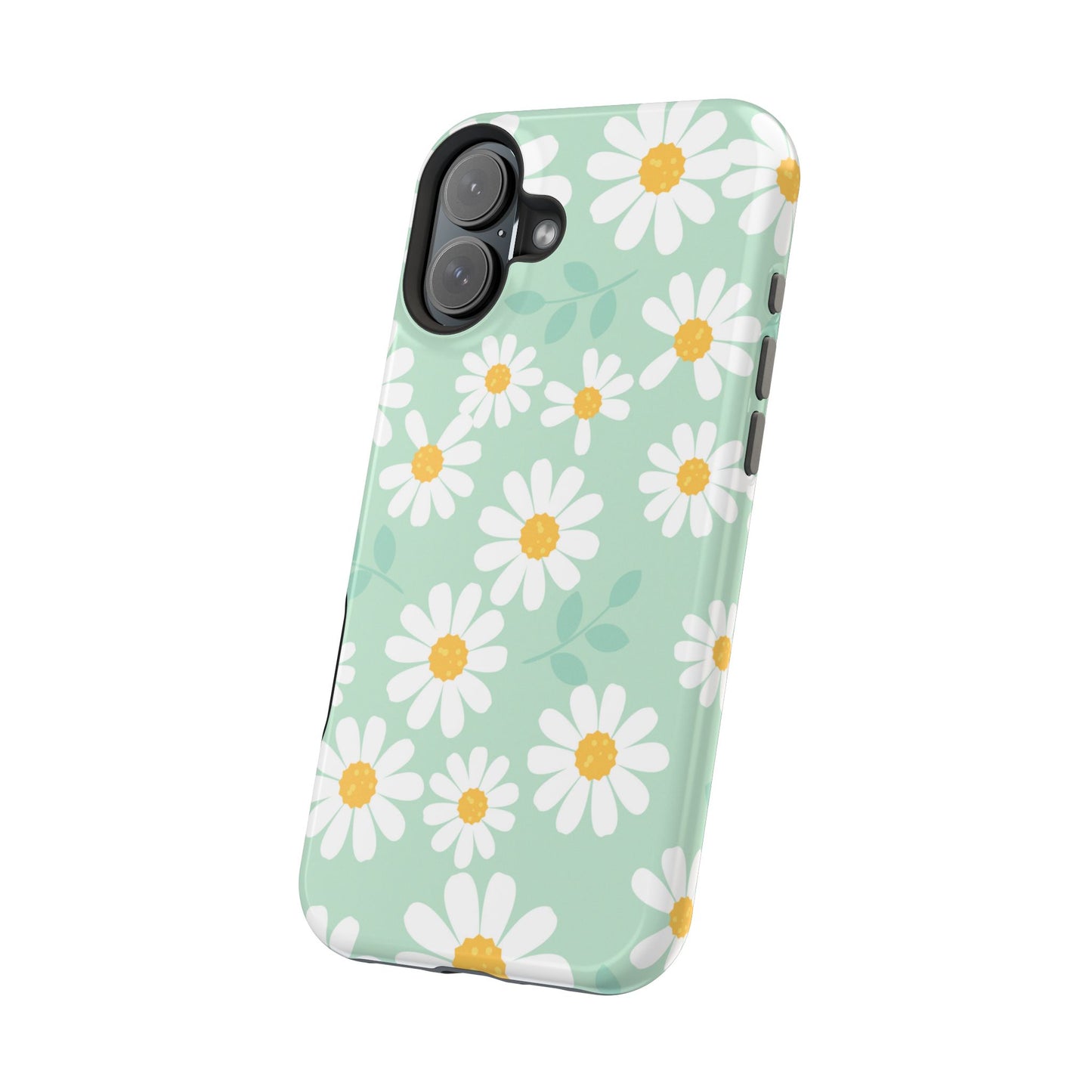 Charming Daisy Floral Tough MagSafe iPhone Case – Spring Pastel Design, Shockproof & Slim