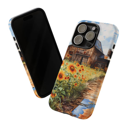 Sunflower iPhone Case  Rustic Farm Style