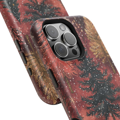 Rustic Red Winter Forest - MagSafe iPhone Series Case