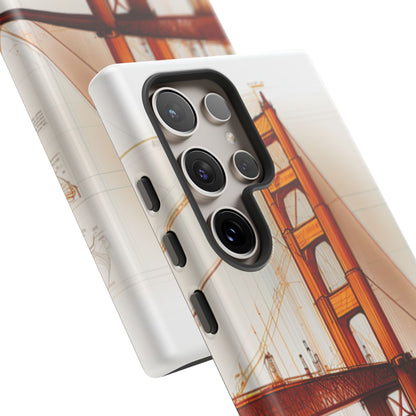 Golden Gate Bridge Samsung Galaxy Case - Architectural Sketch Design