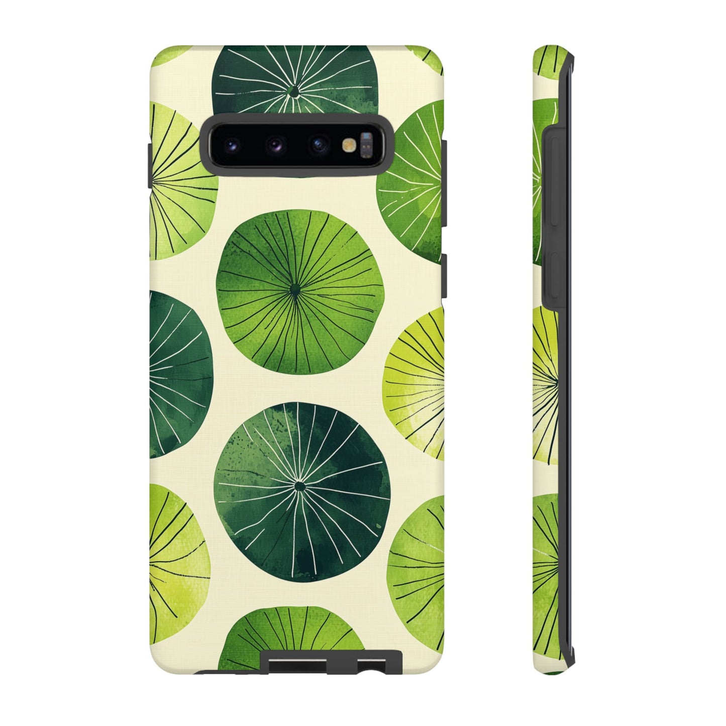 Watercolor Lily Pads Samsung Galaxy Case – Shockproof, Matte Finish, Dual-Layer Protection