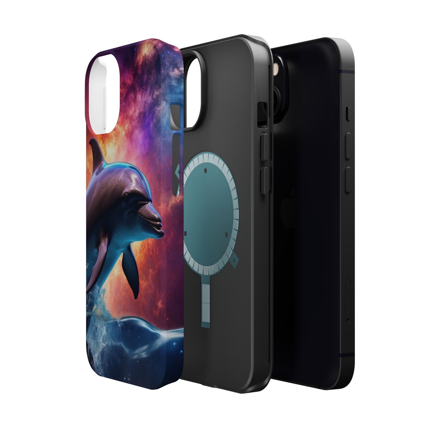 Cosmic Dolphin Galaxy Art - MagSafe-Compatible Case