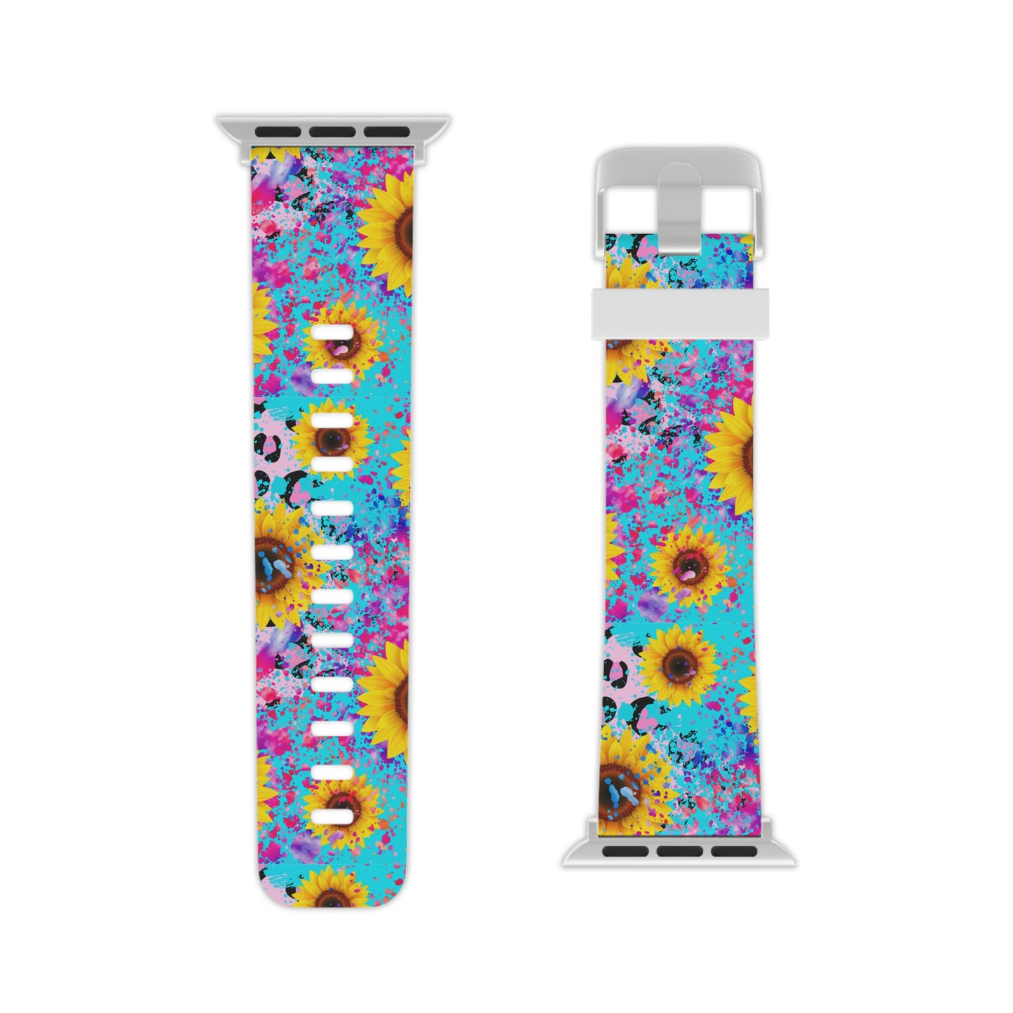 Bright Sunflower Pop Art Apple Watch Band