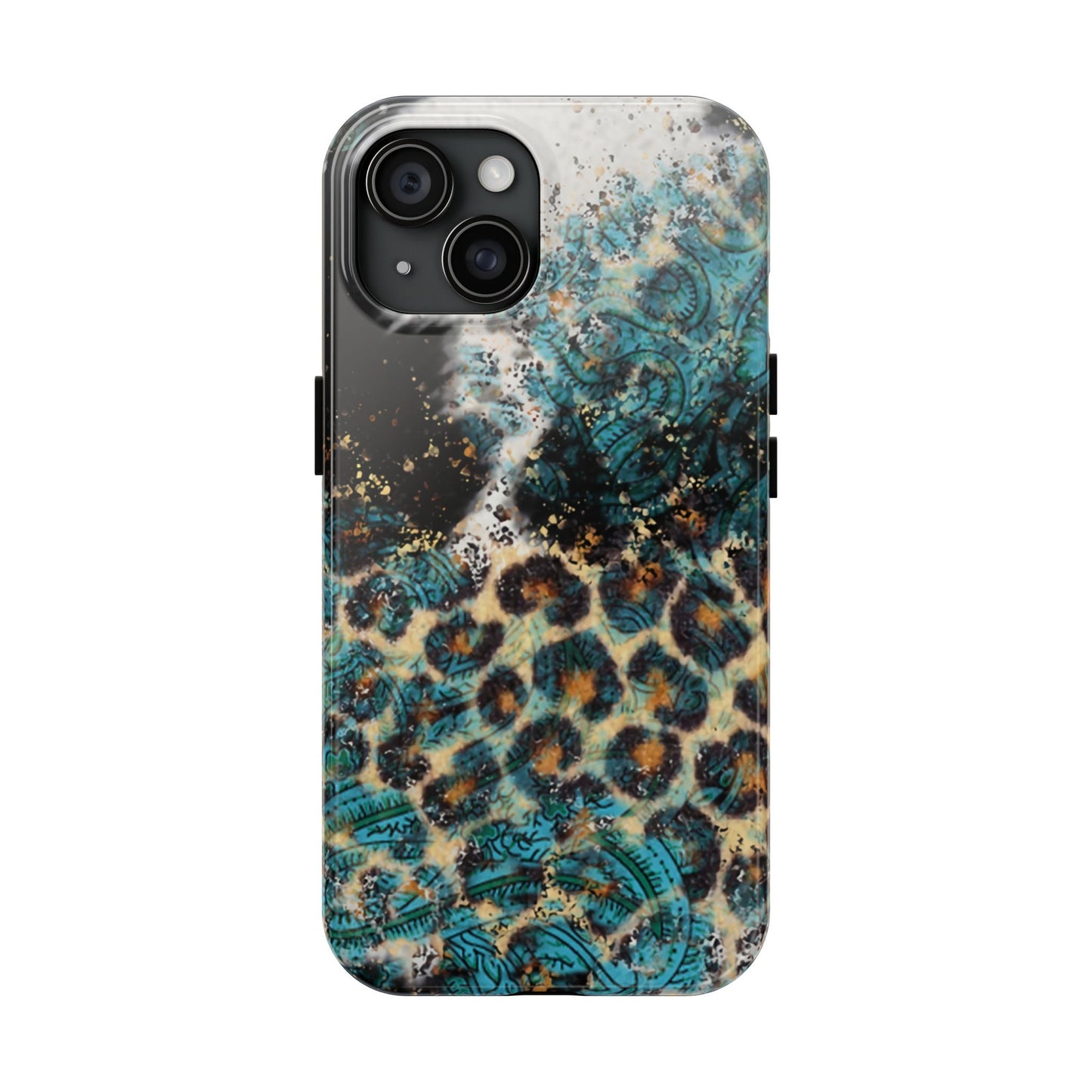 Turquoise Paisley Cowhide Leopard - iPhone Series Case