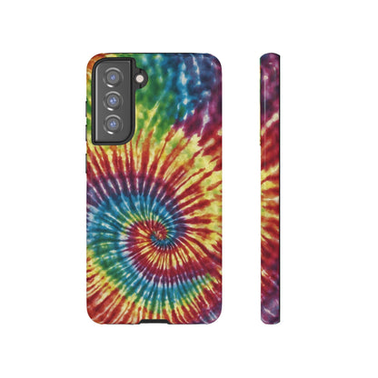 Colorful Retro Tie-Dye Samsung Galaxy Case – Spiral Rainbow Design