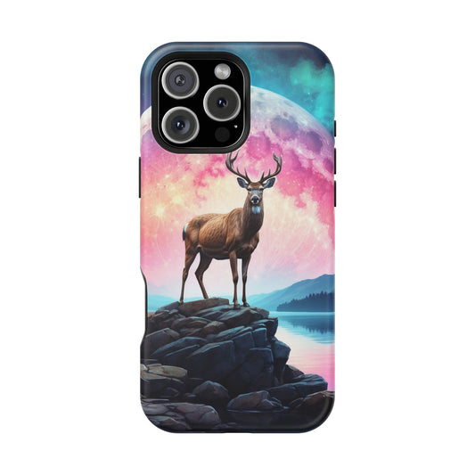 Vibrant Stag in Bloom – MagSafe iPhone Case