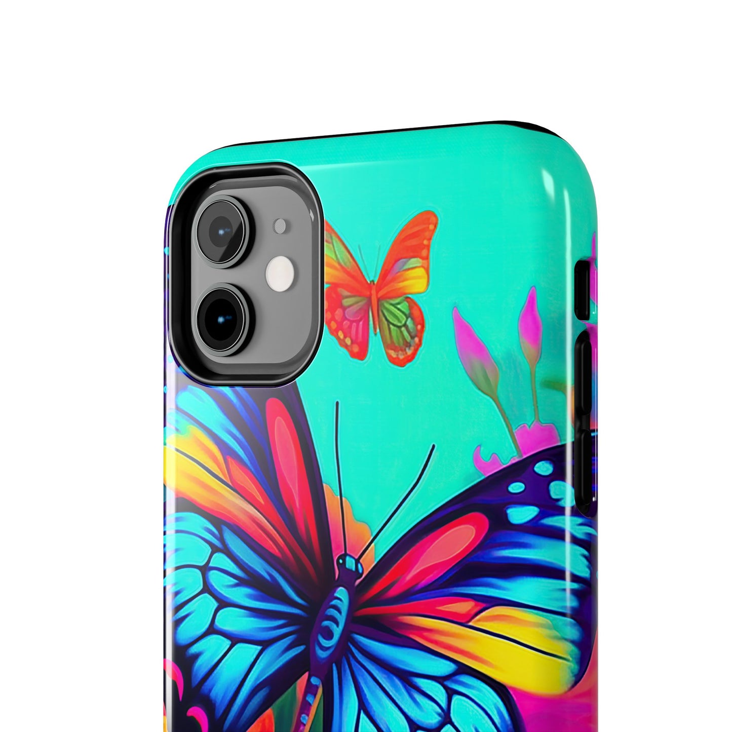 Vivid Butterfly & Floral Burst - iPhone Series Case