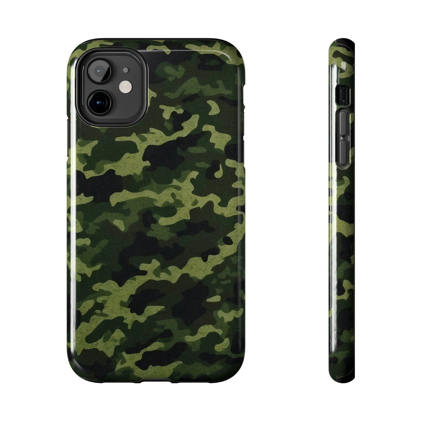 Dark Green Camouflage – iPhone Case, Rugged and Slim Design