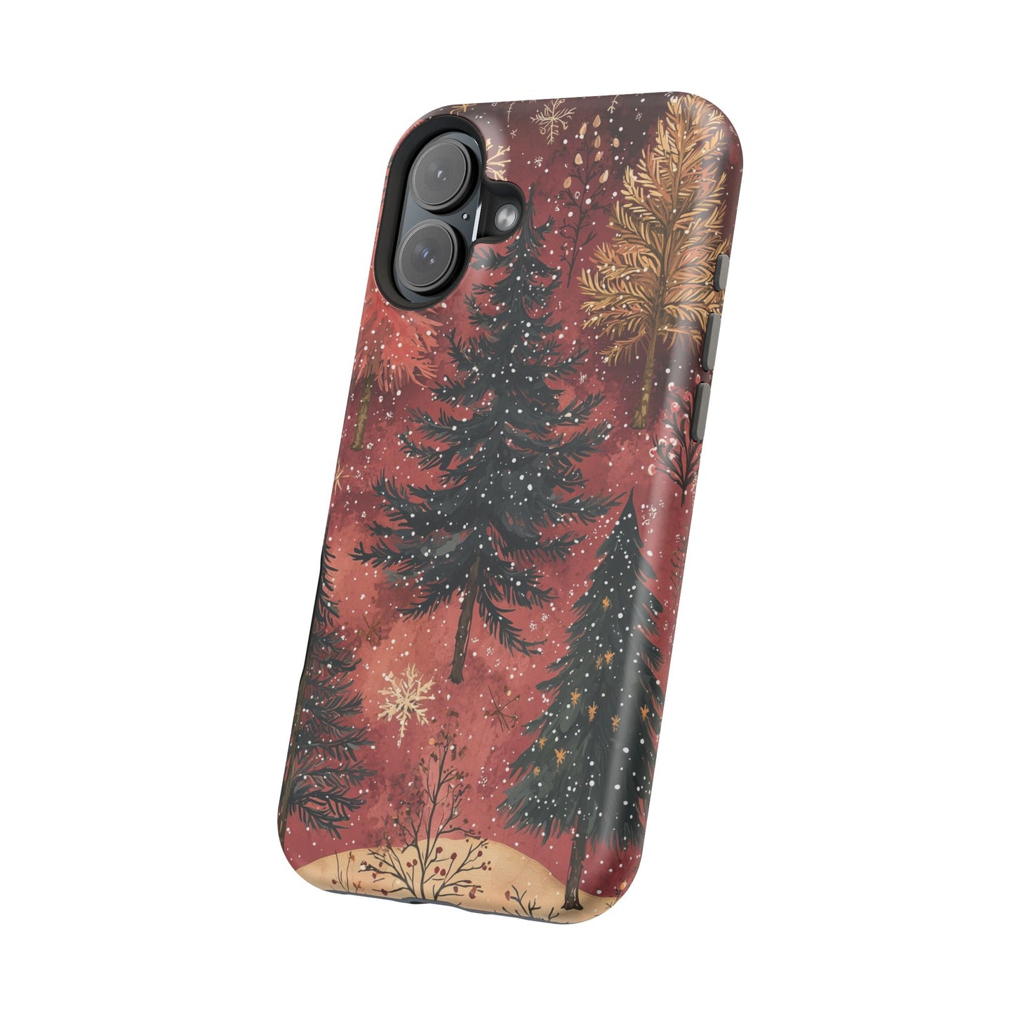 Rustic Red Winter Forest - MagSafe iPhone Series Case