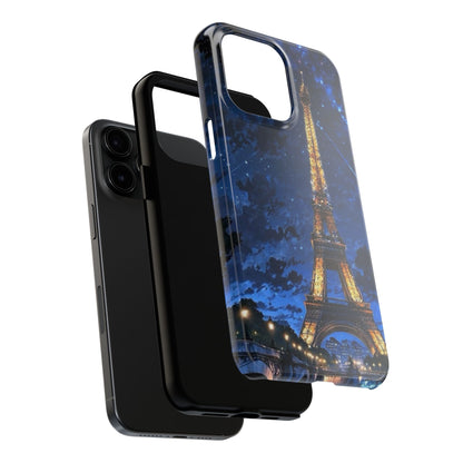 iPhone Case - Eiffel Tower Under Starlit Sky Design